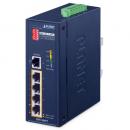 産業用PoE+ファストイーサネットスイッチングハブ ISW-504PT